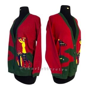 vtg Evan Piconne Golf Cardigan